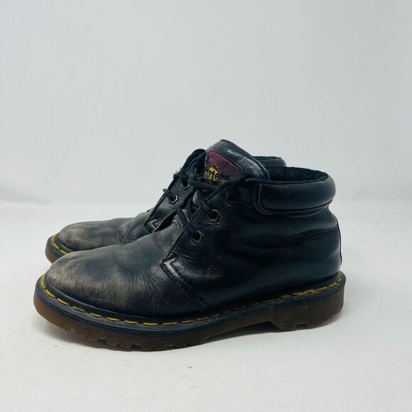 Dr. Martens Chukka Boots Lace Up Chunky Platform Leather Black Mens Size 5 main image 9